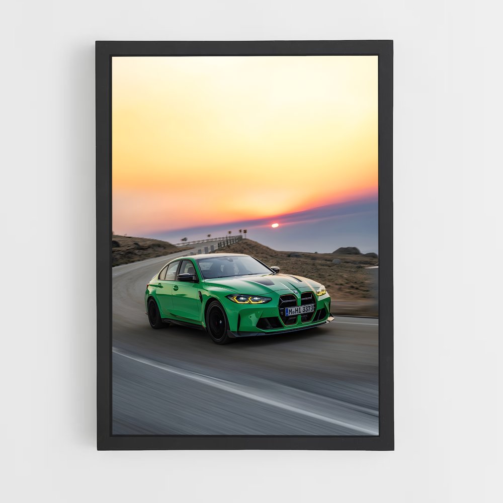 Poster Vitesse élégance motorisés – affiche BMW (vue 2)